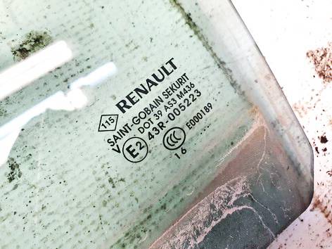 DOT39AS3M436 Renault Zoe 2016 LUNA TRASERA IZQUIERDA, Luna de la puerta trasera - TRASERA IZQUIERDA - Thumbnail 2