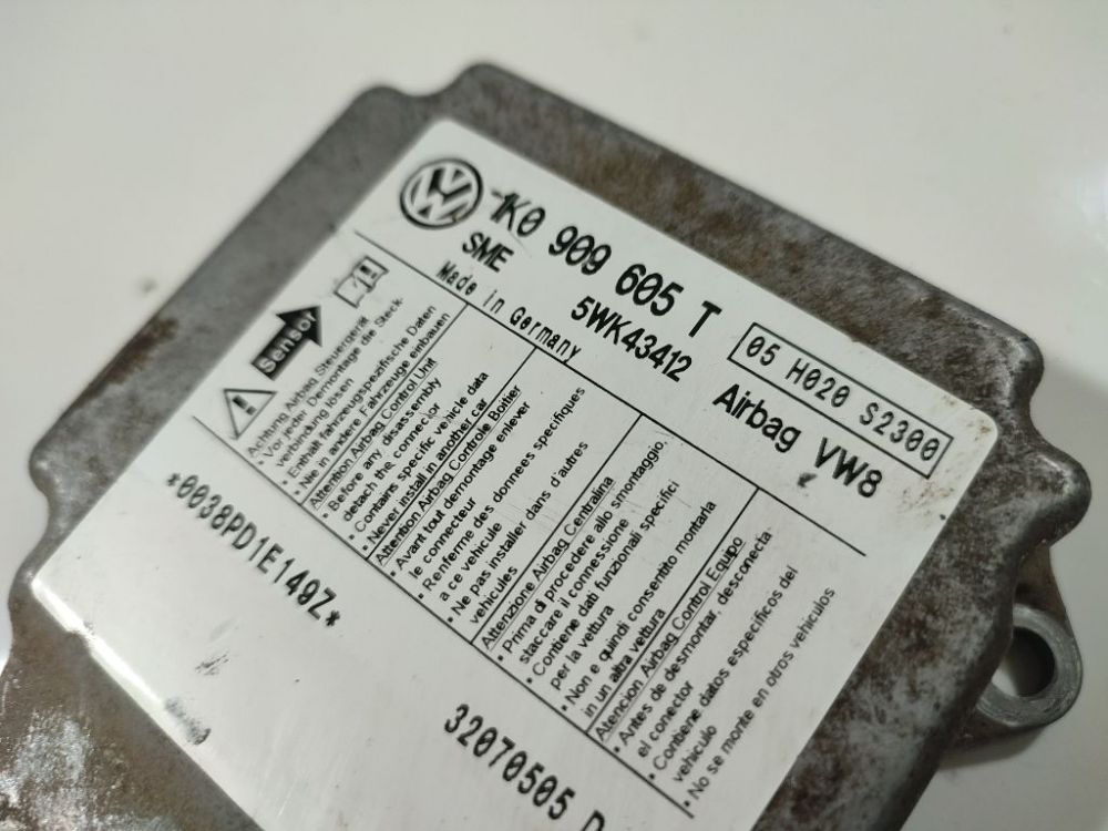 1K0909605T Seat Toledo 2007 SRS gaisa spilvena dators – gaisa spilvenu vadības bloks - Thumbnail 4