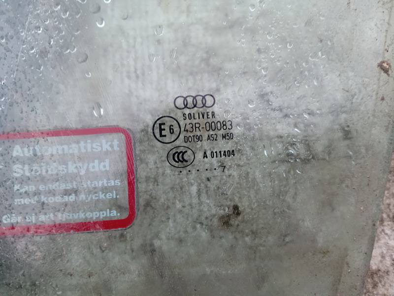 AS2 Audi A6 2005 Door-Drop Glass - FRONT LEFT - Thumbnail 3