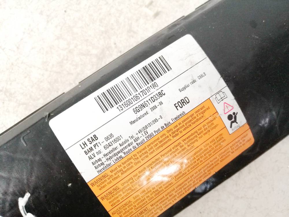 6G9N611D33BC Ford Galaxy 2006 Seat AIRBAG - Thumbnail 3