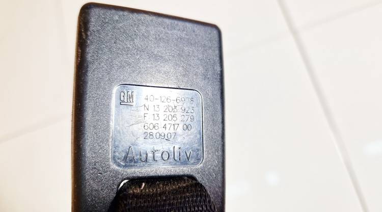 606471700 Opel Zafira 2007 Turvavyön solki - TAKANA VASEMMALLA - Thumbnail 3