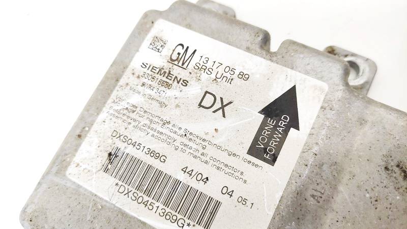13170589 Opel Vectra 2003 SRS gaisa spilvena dators – gaisa spilvenu vadības bloks - Thumbnail 3