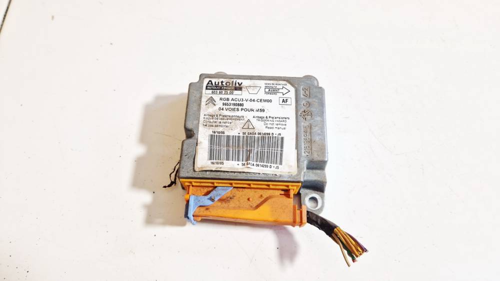 603602500 Peugeot Partner 2005 Airbag crash sensors module