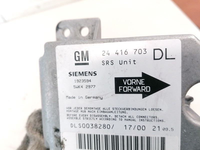24416703 Opel Astra 2000 Airbag crash sensors module - Thumbnail 3