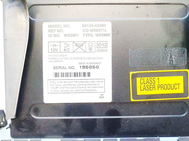 8612005080 Toyota Avensis 2003 Climate Control Panel and Autoradio - Thumbnail 3