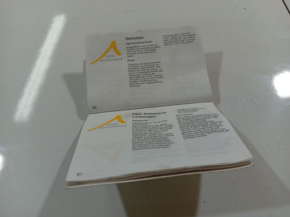 Opel Omega 1997 Książka serwisowa pojazdu - Thumbnail 4