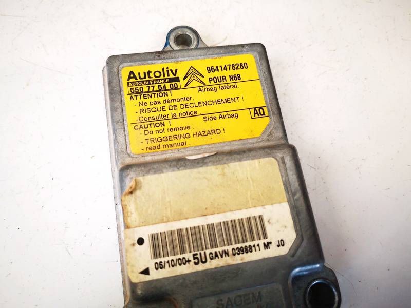 9641478280 Citroen Xsara Picasso 2000 Airbag crash sensors module - Thumbnail 2