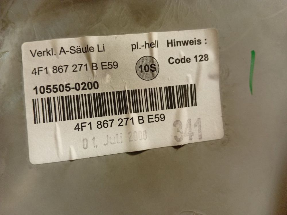 4F1867271B Audi A6 2008 Listwa wykończeniowa progowa wewnętrzna - PRZEDNIE LEWE - Thumbnail 4