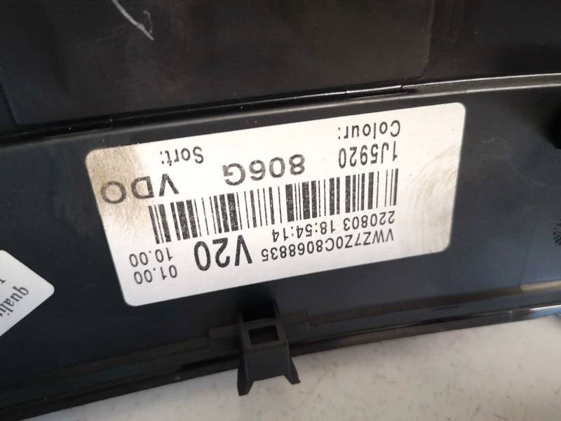 1J5920806G Volkswagen Bora 2003 Speedometers - Cockpit - Speedo Clocks Instrument - Thumbnail 3