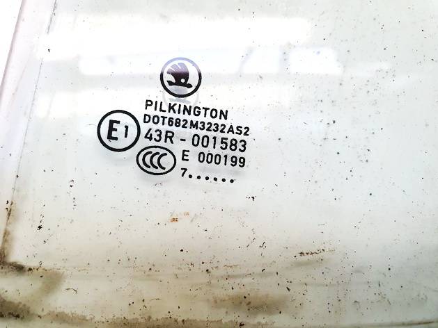 DOT682M3232AS2 Skoda Fabia 2008 Quarter glass - REAR LEFT - Thumbnail 3