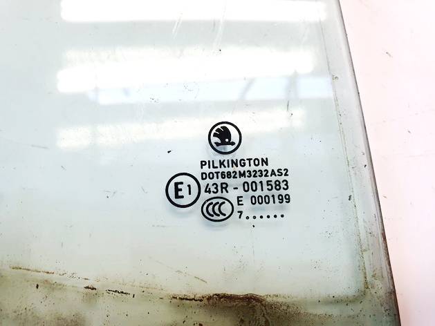 DOT682M3232AS2 Skoda Fabia 2008 Quarter glass - REAR RIGHT - Thumbnail 3