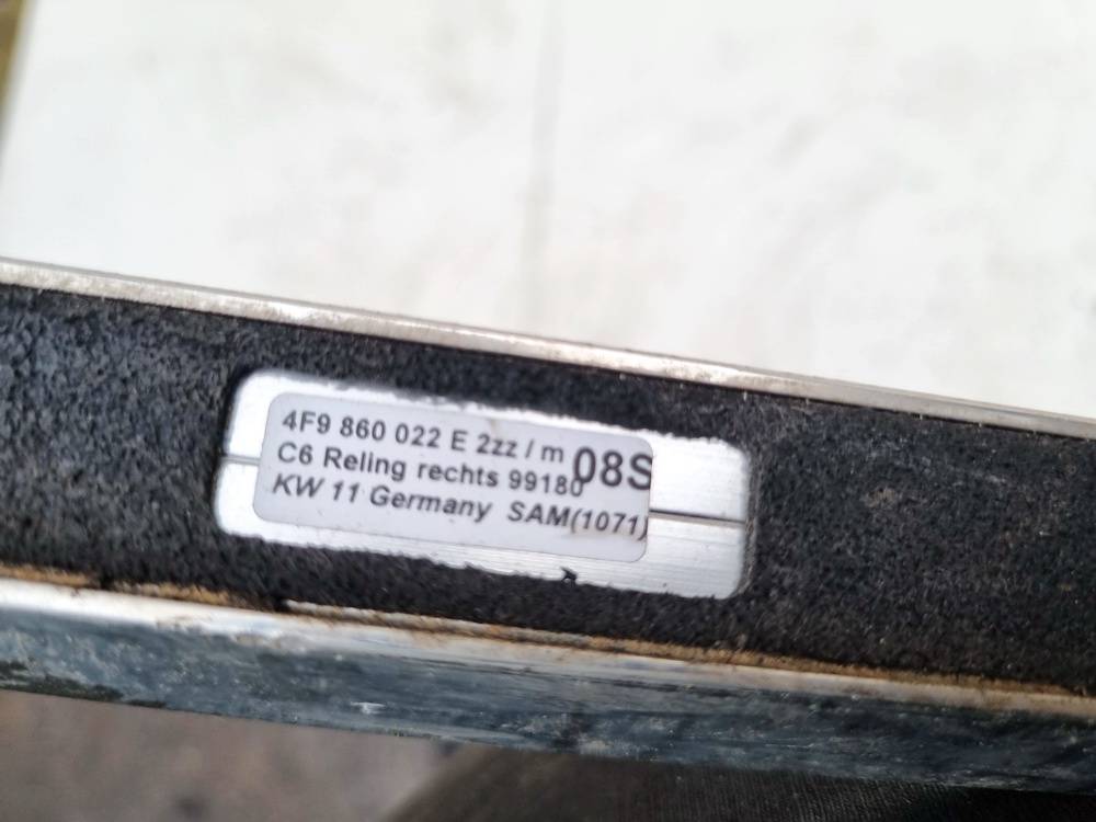 4F9860022E Audi A6 2005 Roof rail - left side - Thumbnail 4