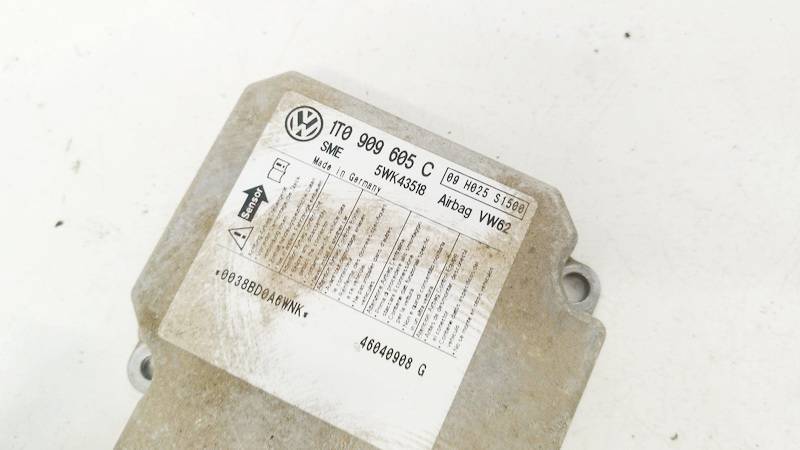 1T0909605C Volkswagen Touran 2004 Airbag crash sensors module - Thumbnail 2