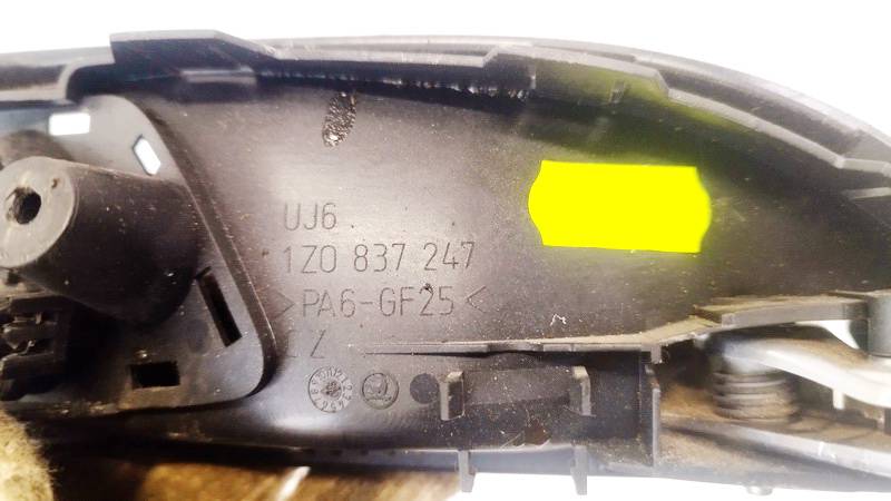 1Z0837247 Skoda Octavia 2005 Door Handle Interior - FRONT LEFT - Thumbnail 3