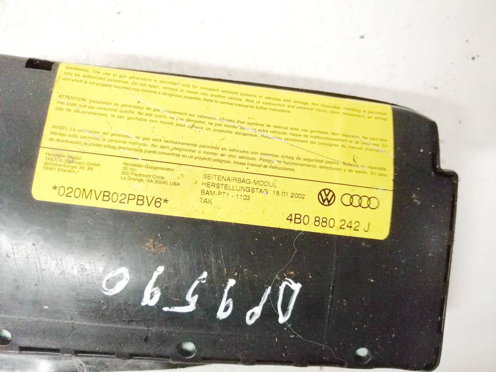 4B0880242J Audi A6 2002 Sēdekļa drošības spilvens SRS - Thumbnail 3