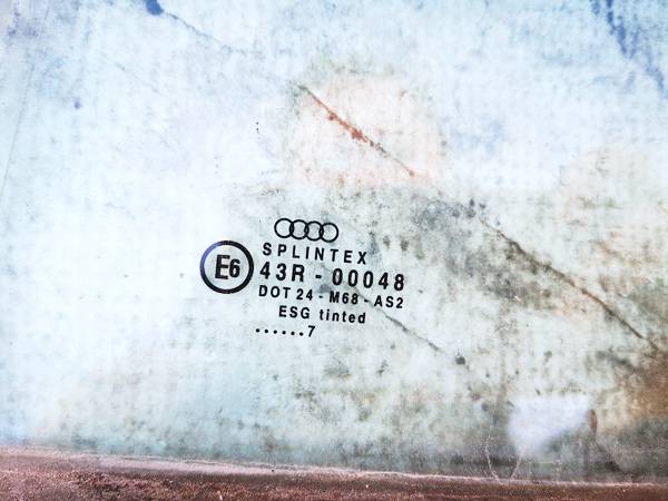 AS2 Audi A4 1997 Szyba drzwi - TYLNE LEWE - Thumbnail 2