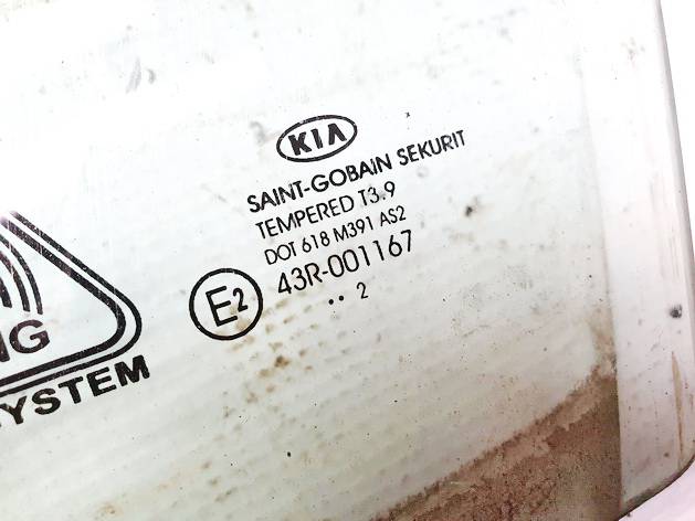 DOT618M391AS2 Kia Ceed 2013 Seitenscheibe Fenster Seiten Scheibe Vorne Linke - Thumbnail 3
