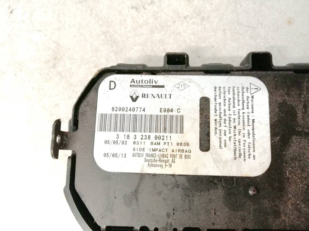 8200240774 Seat Toledo 2000 Sitz AIRBAG - Thumbnail 3