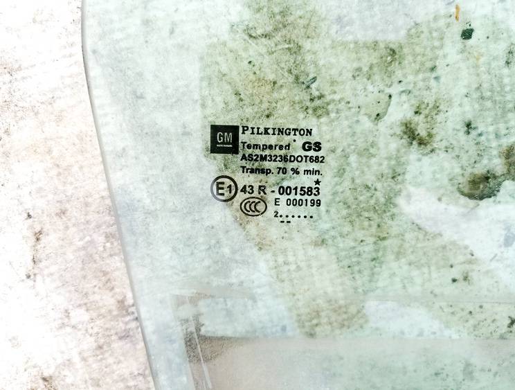 E143R001583 Opel Astra 2012 Door-Drop Glass - REAR RIGHT - Thumbnail 3