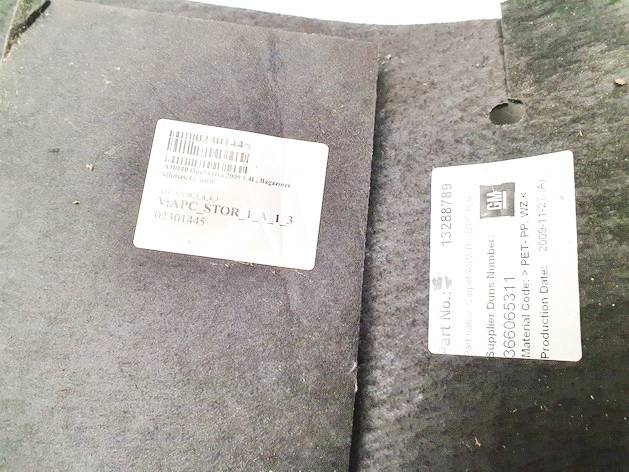 Opel Astra 2009 BOOT FALSE FLOOR LOWER SHELF BOOT COVER - Thumbnail 3