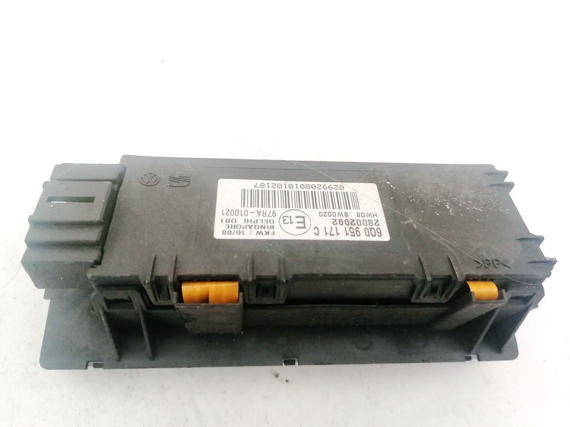 6Q0951171C Volkswagen Polo 2008 ALARM SENSOR MODULE UNIT - Thumbnail 3