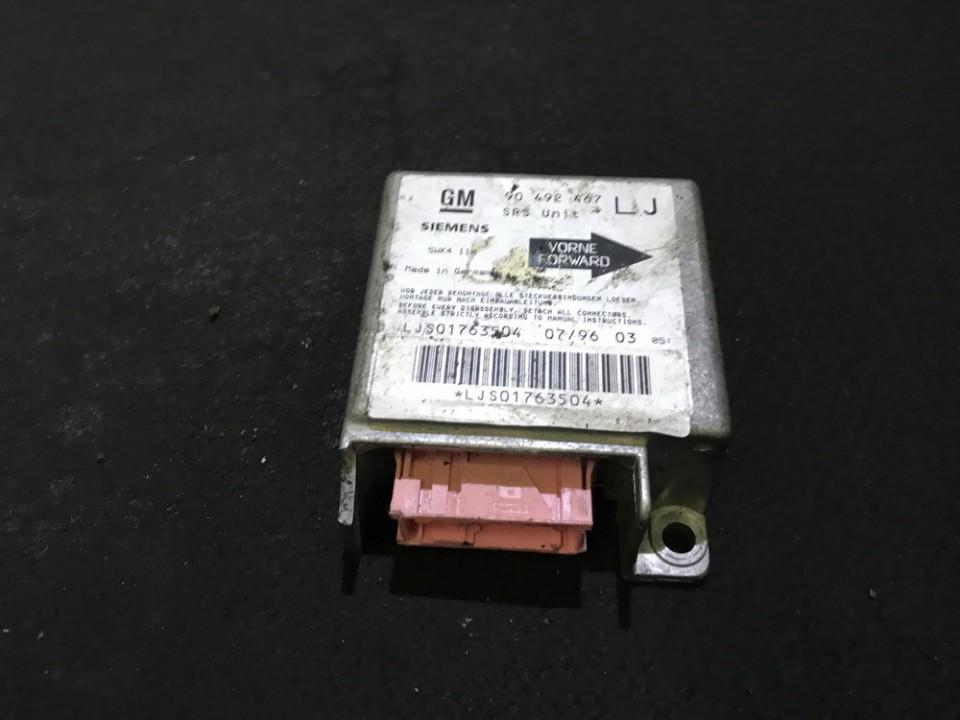 90492467 Opel Omega 1995 SRS AIRBAG KOMPIUTERIS - ORO PAGALVIU VALDYMO BLOKAS