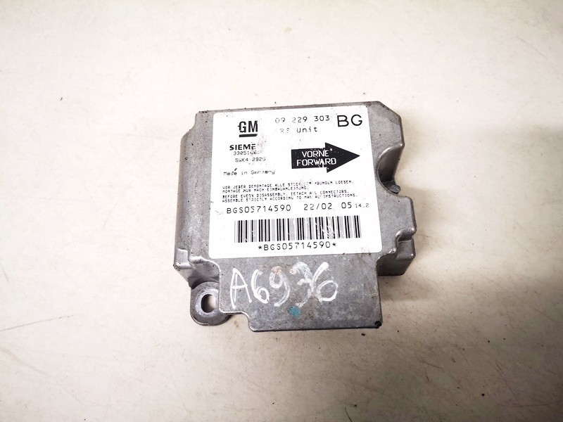 09229303GB Opel Zafira 2002 Airbag crash sensors module