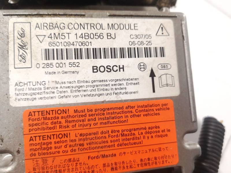 4M5T14B056BJ Ford Focus 2006 Komputer SRS airbag – moduł sterujący poduszek powietrznych - Thumbnail 3