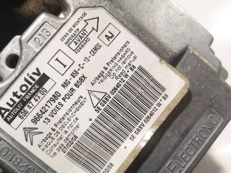 9664217980 Citroen C4 Picasso 2008 CENTRALITA AIRBAG - Thumbnail 3