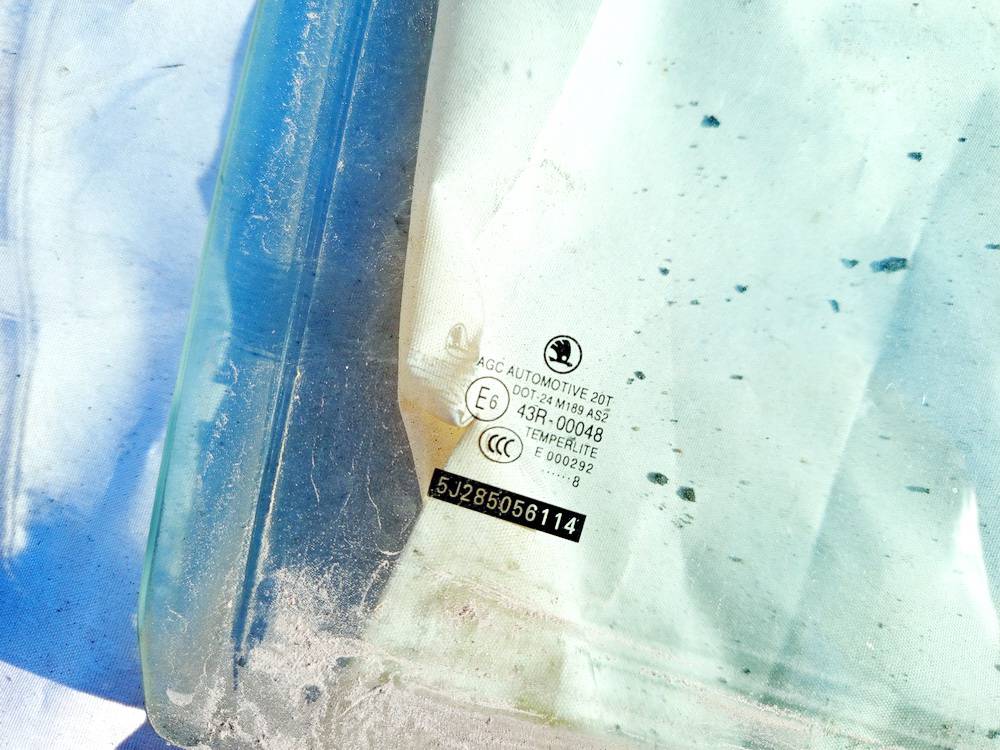 AS2 Skoda Roomster 2008 Seitenscheibe Fenster Seiten Scheibe Hinten Rechts - Thumbnail 2