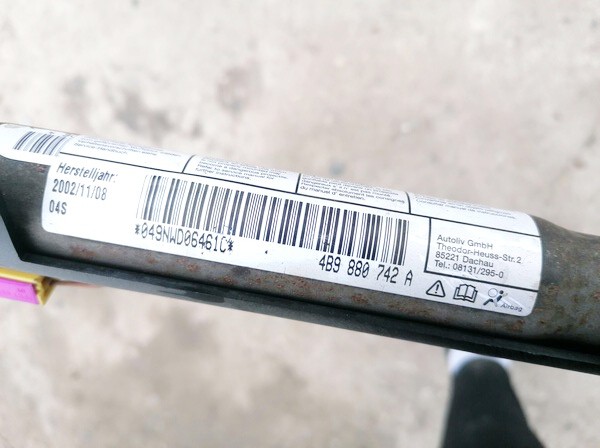 4B9880742A Audi A6 2003 Roof SRS - FRONT RIGHT - Thumbnail 3