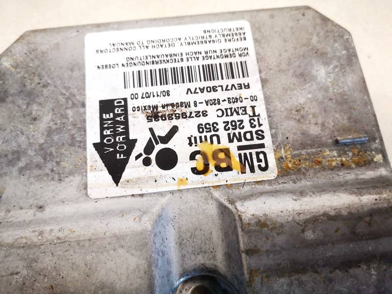 13262359 Opel Corsa 2008 Airbag crash sensors module - Thumbnail 2