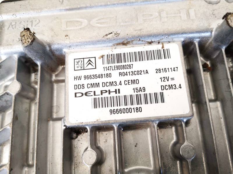 9666000180 Citroen C5 2009 Dzinēja vadības bloks - Thumbnail 2