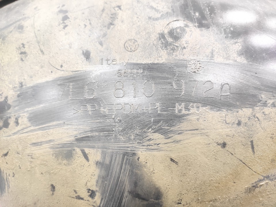 7L6810972A Volkswagen Touareg 2007 Plastic Inner Fender - REAR RIGHT - Thumbnail 3