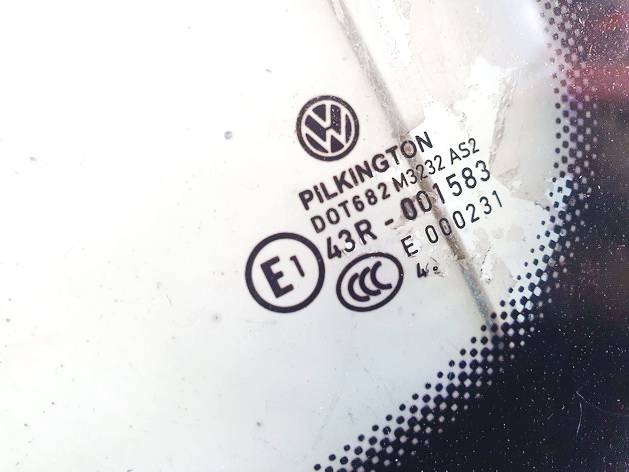DOT682M3232AS2 Volkswagen Caddy 2005 Corner quarter window glass - REAR LEFT - Thumbnail 3