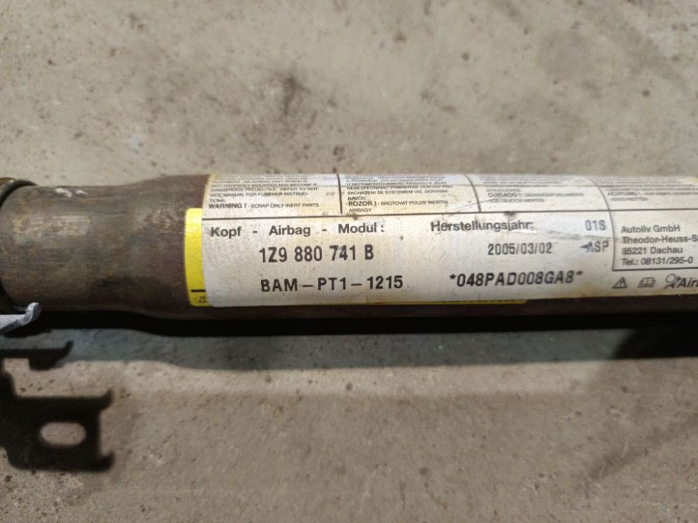 1Z9880741B Skoda Octavia 2005 Poduszka powietrzna SRS dachu - PRZEDNIE LEWE - Thumbnail 4