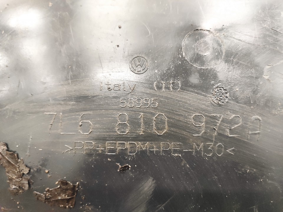 7L6810972A Volkswagen Touareg 2007 Plastic Inner Fender - REAR RIGHT - Thumbnail 3