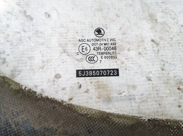 AS2 Skoda Praktik 2008 Door-Drop Glass - FRONT RIGHT - Thumbnail 2