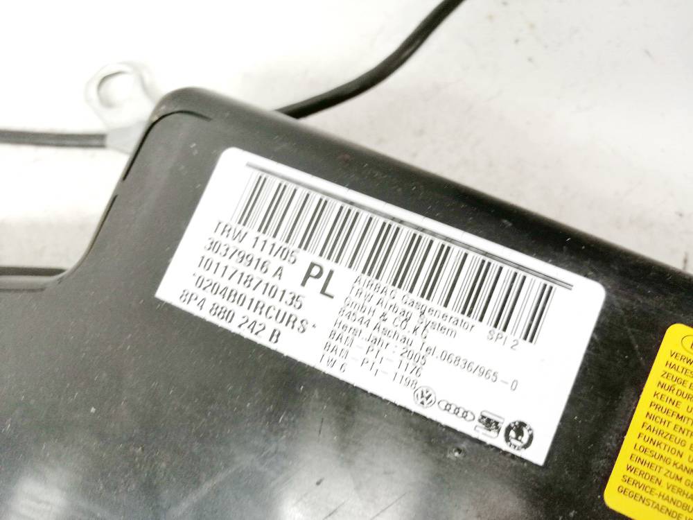 8P4880242B Audi A3 2005 Poduszka powietrzna fotela SRS - Thumbnail 3