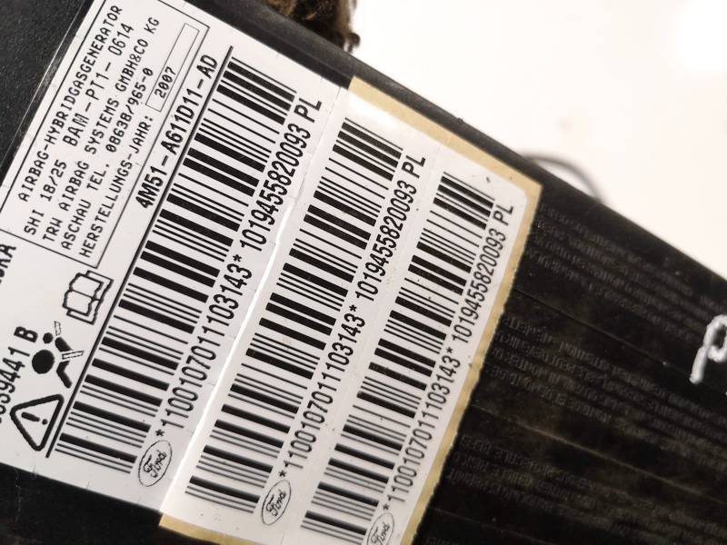 4M51A611D11AD Ford Focus 2007 Sēdekļa drošības spilvens SRS - Thumbnail 3