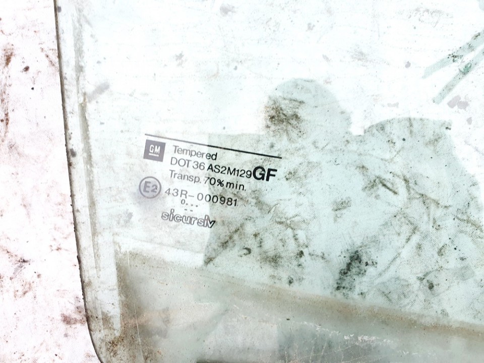 Opel Vectra 2001 Door-Drop Glass - FRONT RIGHT - Thumbnail 2