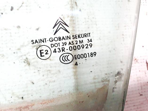 DOT39AS2M34 Citroen C5 2005 vitre de porte avant Gauche - Thumbnail 2