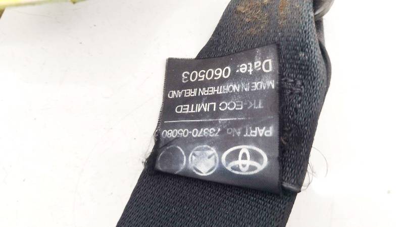 7337005080 Toyota Avensis 2003 Seat belt - REAR LEFT - Thumbnail 2