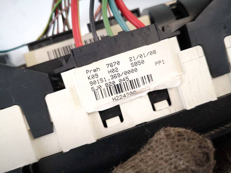 5J0820045 Skoda Roomster 2008 Heizungsbedienteil Klimabedienteil - Thumbnail 3