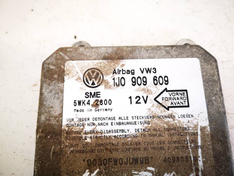 1J0909609 Volkswagen Golf 1999 Airbag crash sensors module - Thumbnail 2