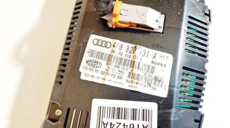 4F0920931A Audi A6 2006 Speedometers - Cockpit - Speedo Clocks Instrument - Thumbnail 3