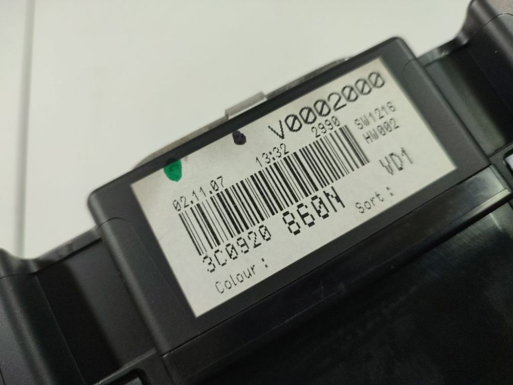 A2C33184181 Volkswagen Passat 2007 Spidometrs – instrumentu panelis - Thumbnail 6