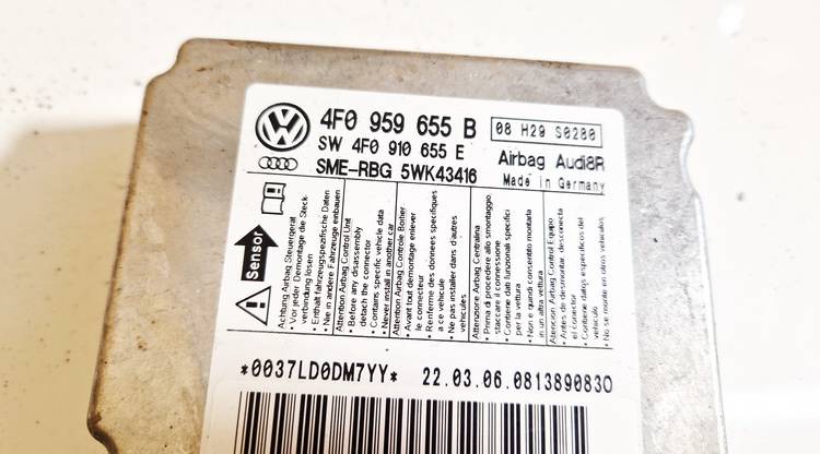 4F0959655B Audi A6 2006 Airbag crash sensors module - Thumbnail 2