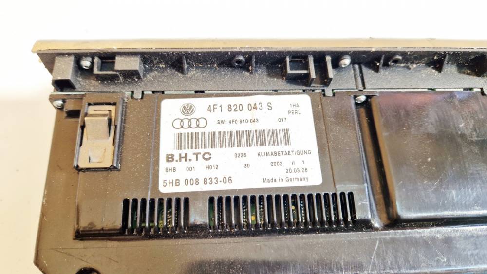 4F1820043S Audi A6 2006 Climate Control Panel (heater control switches) - Thumbnail 3