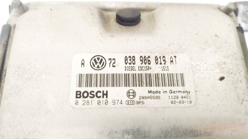 038906019AT Volkswagen Golf 2002 ECU Engine Computer (Engine Control Unit) - Thumbnail 2